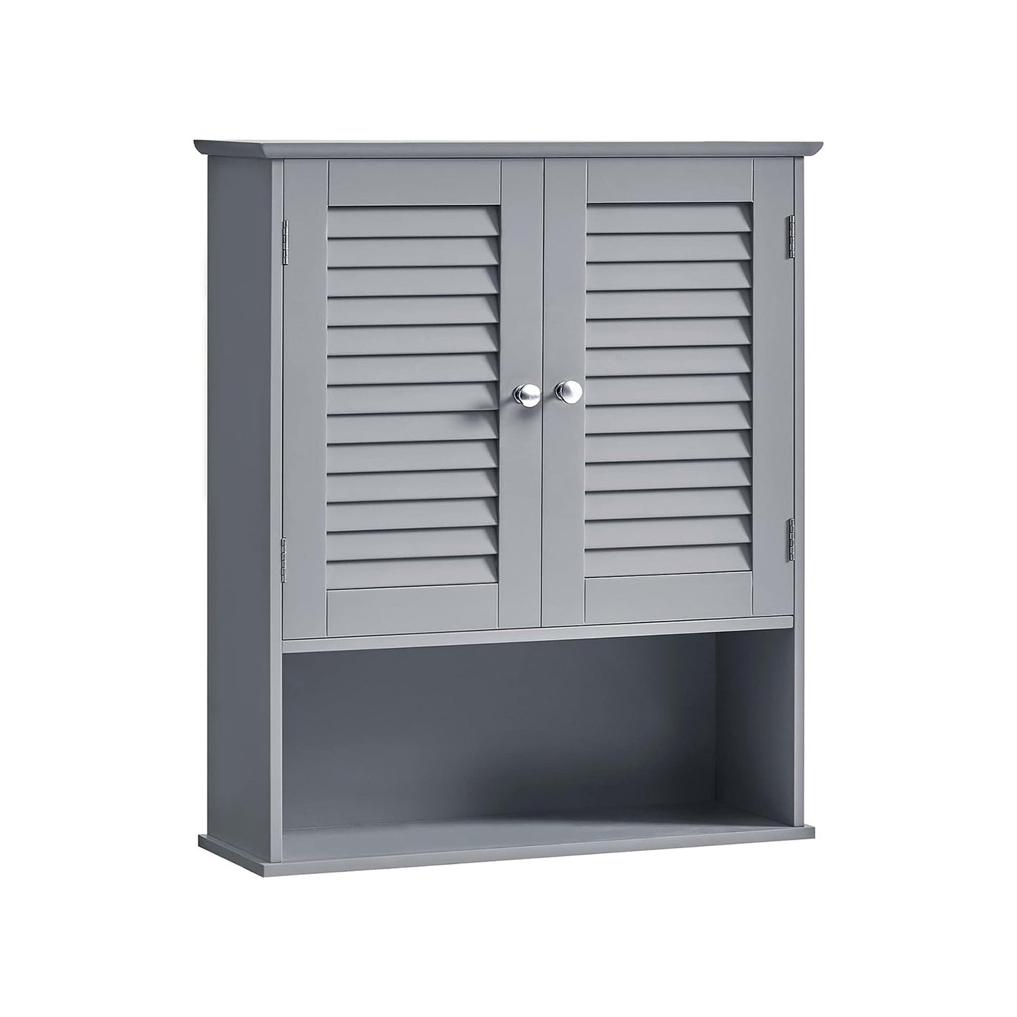 Badezimmerschrank mit verstellbarem Einlegeboden und Lamellentüren