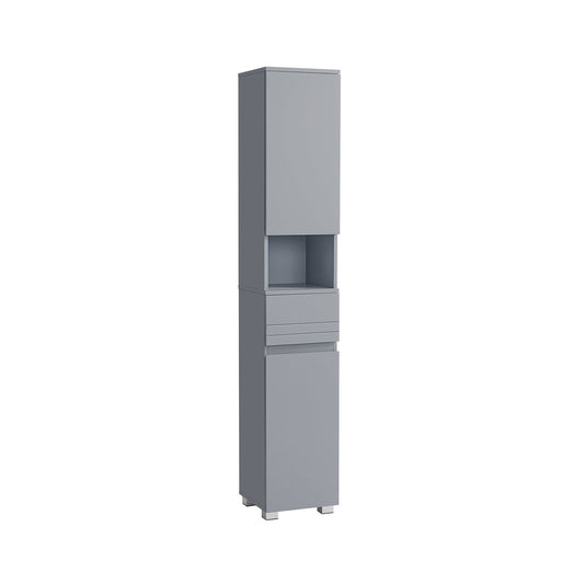 Badezimmerschrank 30 x 30 x 170 cm mystisches Grau