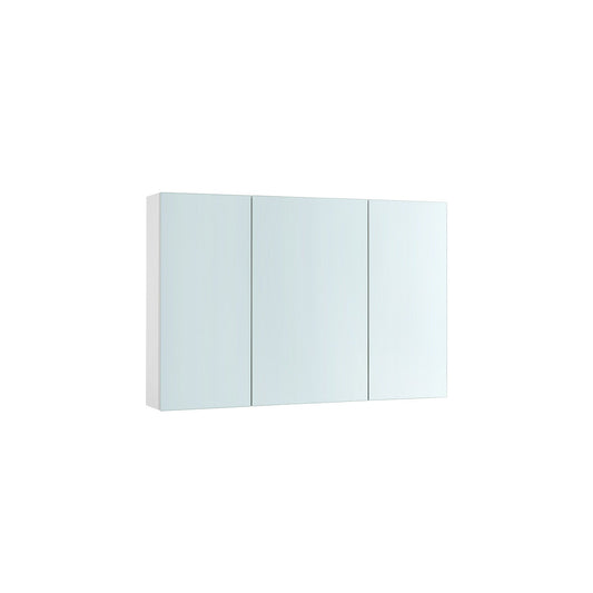 Wandschrank mit Spiegel und verstellbarem Regal weiß