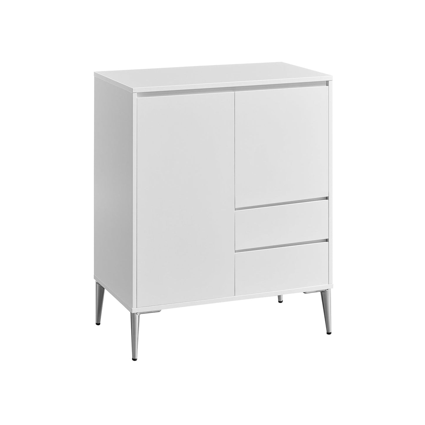 Aufbewahrungsschrank 2 Schubladen modern wolkenweiß