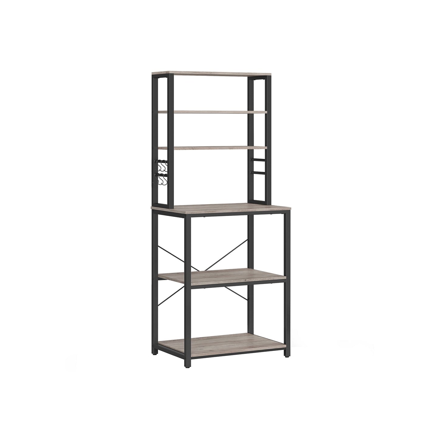 Standregal für Küche Industrie-Design greige-schwarz