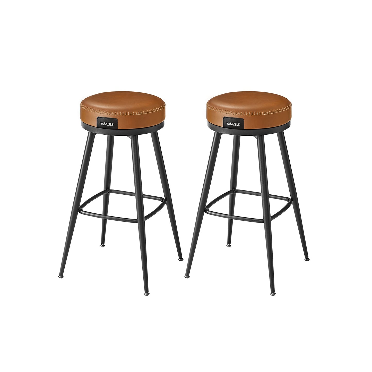 Barhocker 2er Set 76 cm hoch karamellbraun