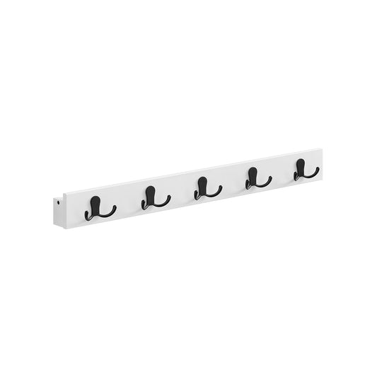 Garderobe mit Ablage und Metallhaken wolkenweiß