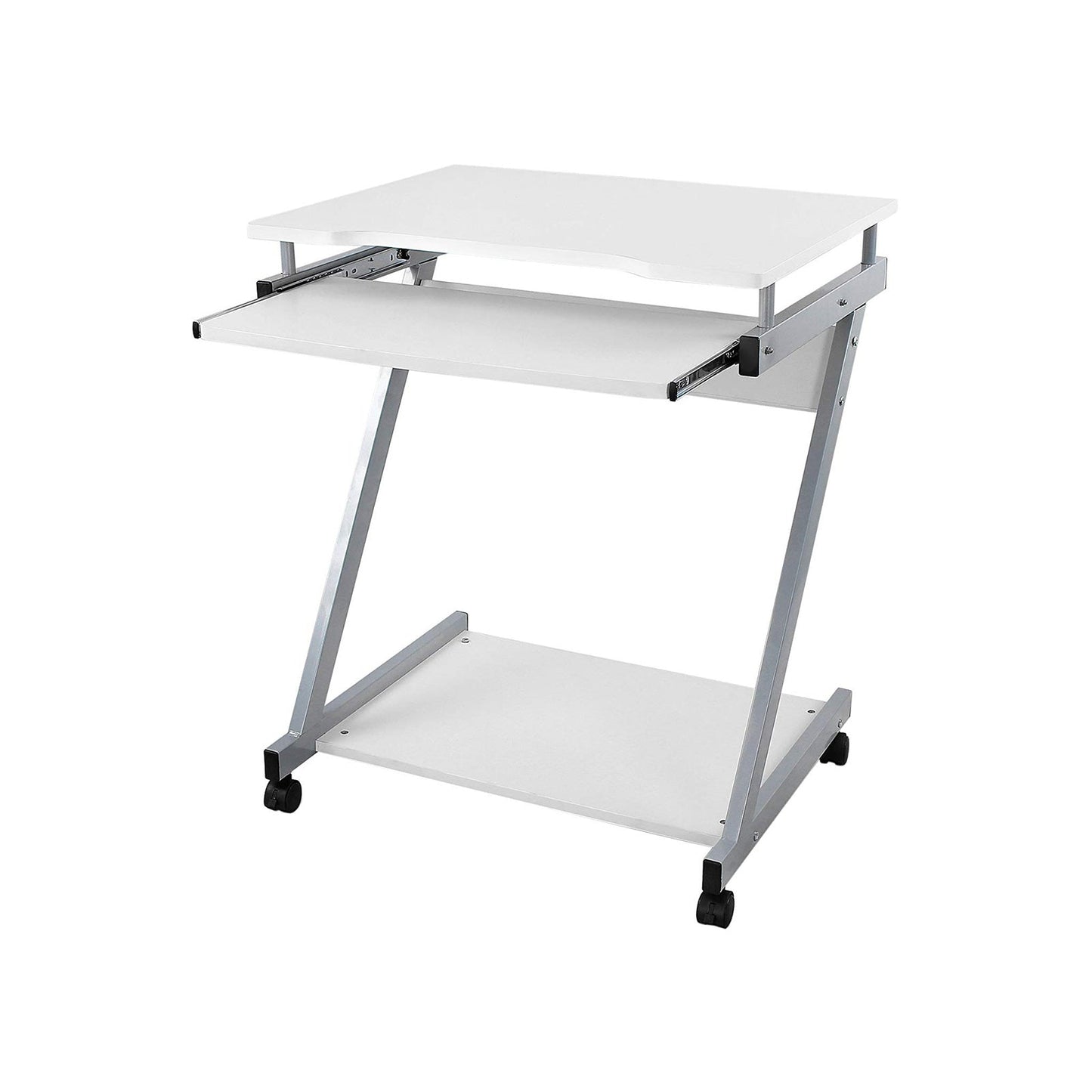 Mobiler Schreibtisch 60 x 48 cm Z-Form Weiß