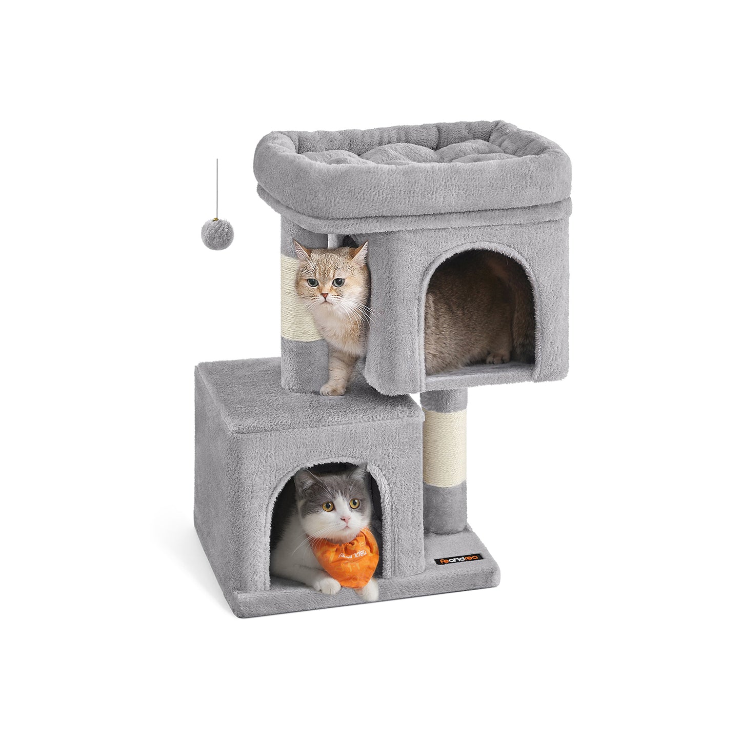 67 cm Katzenbaum klein hellgrau