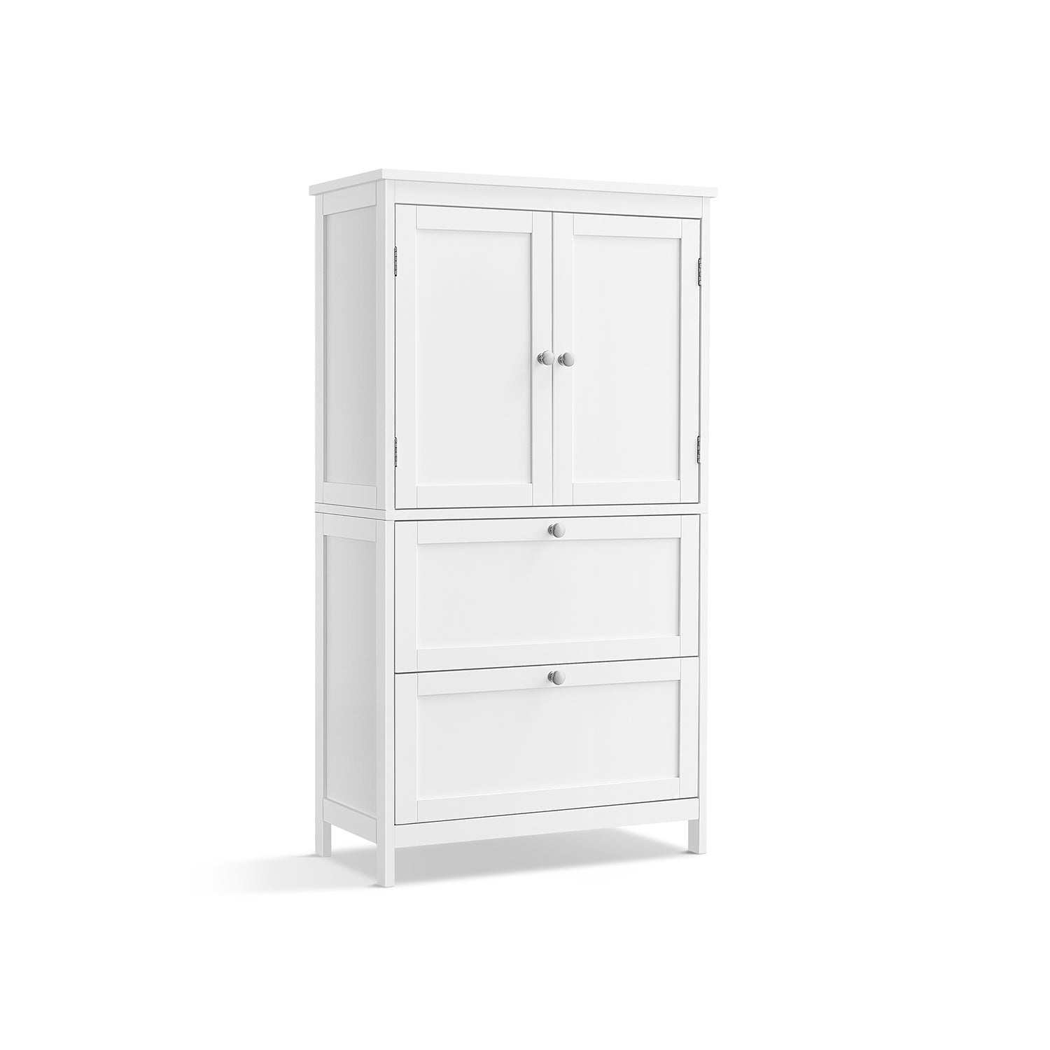 Badezimmerschrank 30 x 60 x 110 cm mit 2 Türen und 2 Schubladen