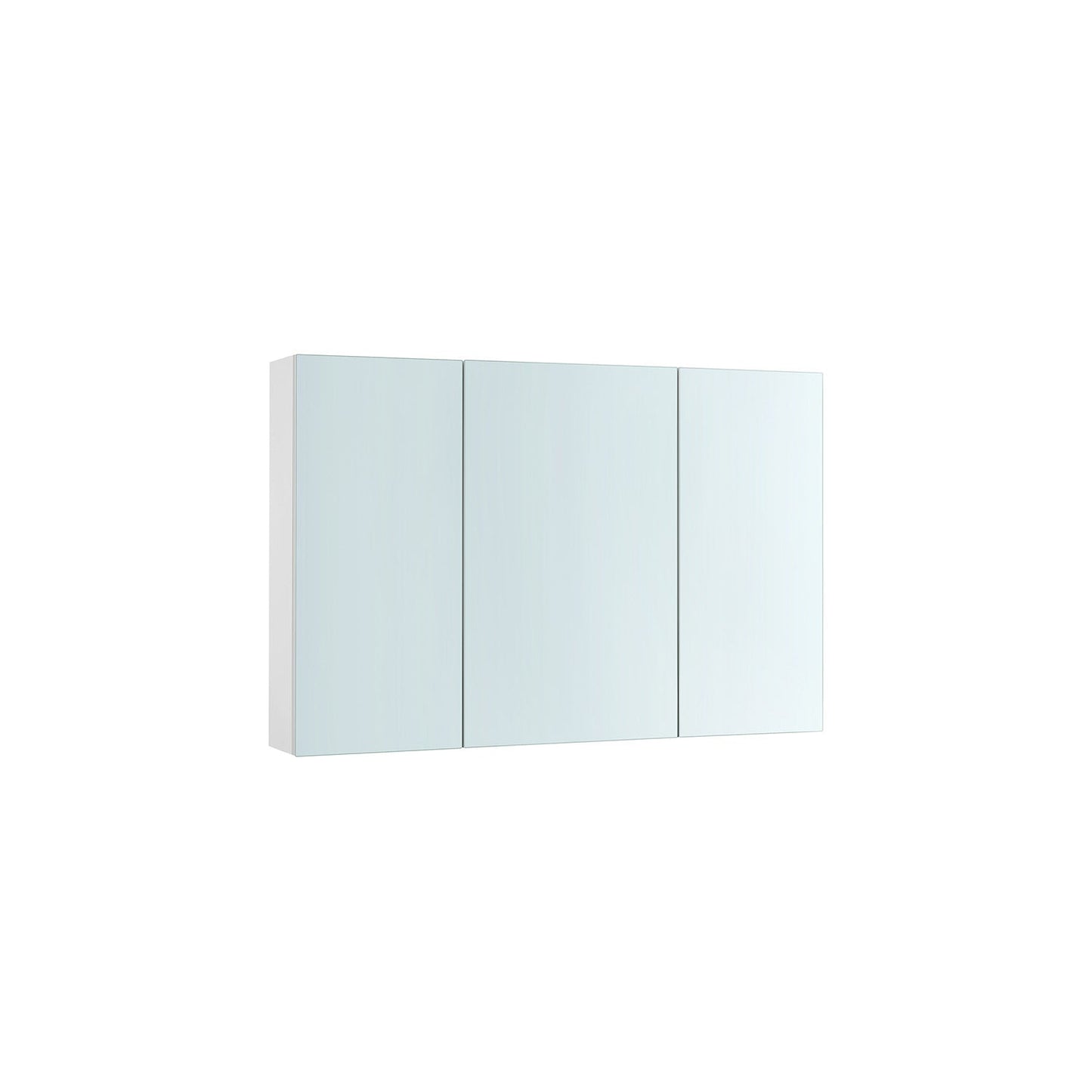 Wandschrank mit Spiegel und verstellbarem Regal weiß