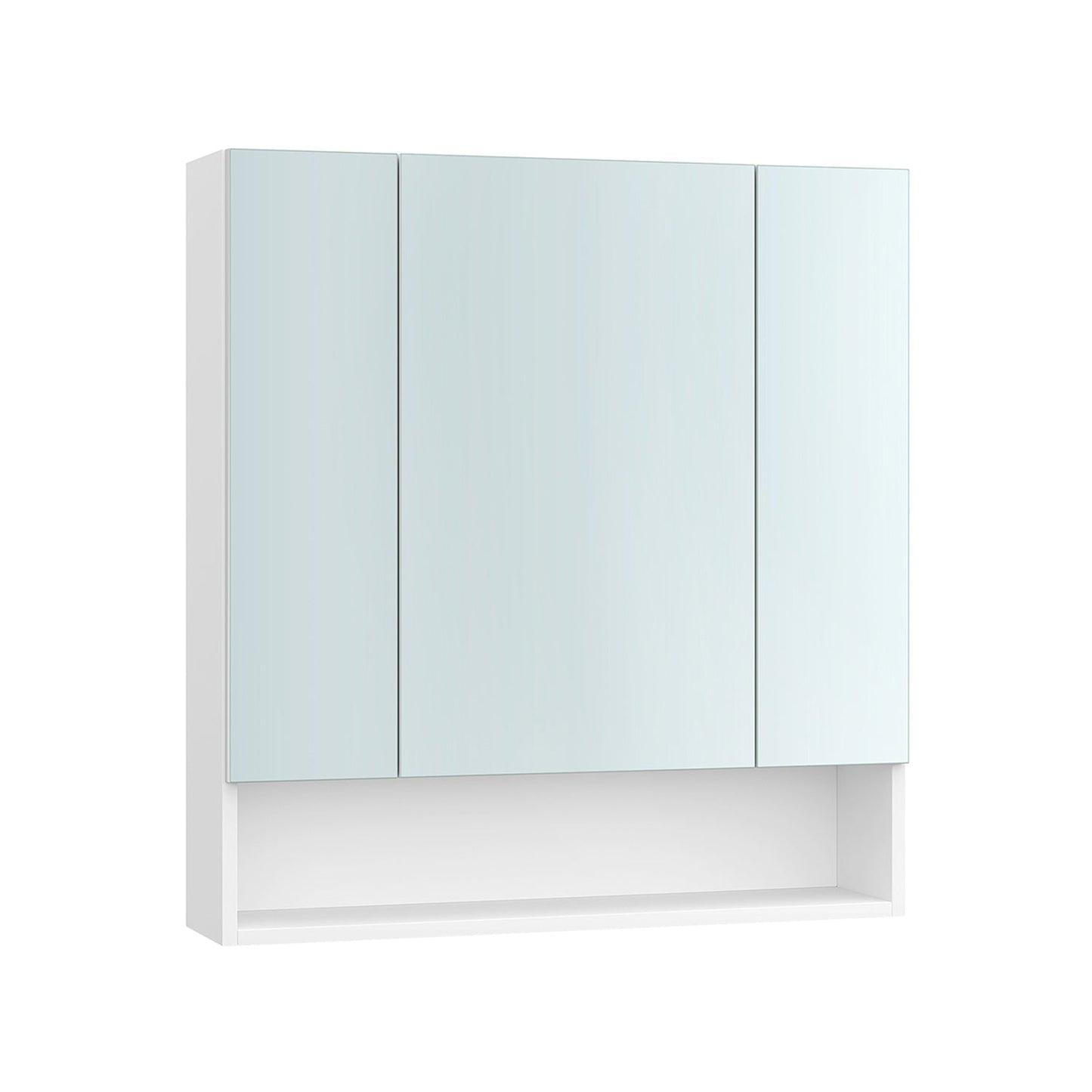 Badezimmerschrank mit 3 Türen 16,5 x 70 x 75 cm wolkenweiß