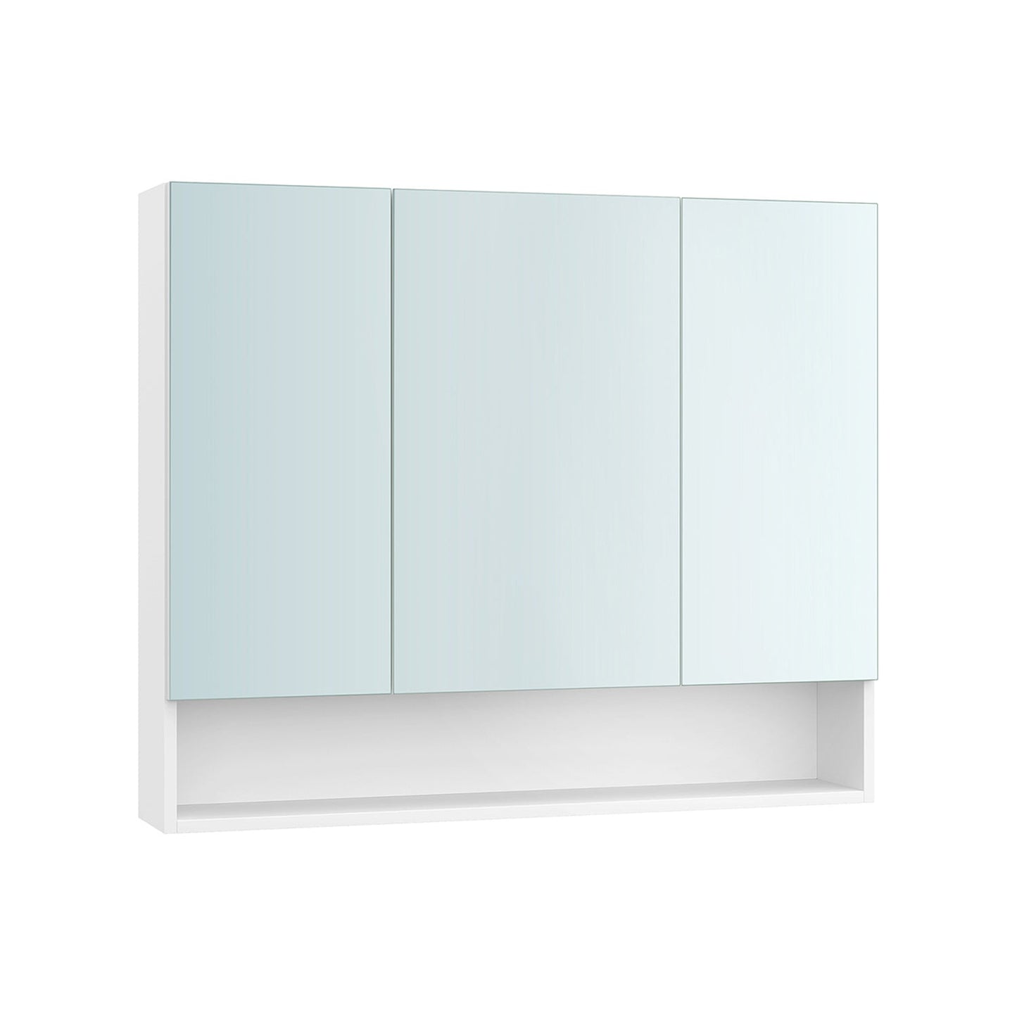 Badezimmerschrank mit 3 Türen 16,5 x 90 x 75 cm wolkenweiß