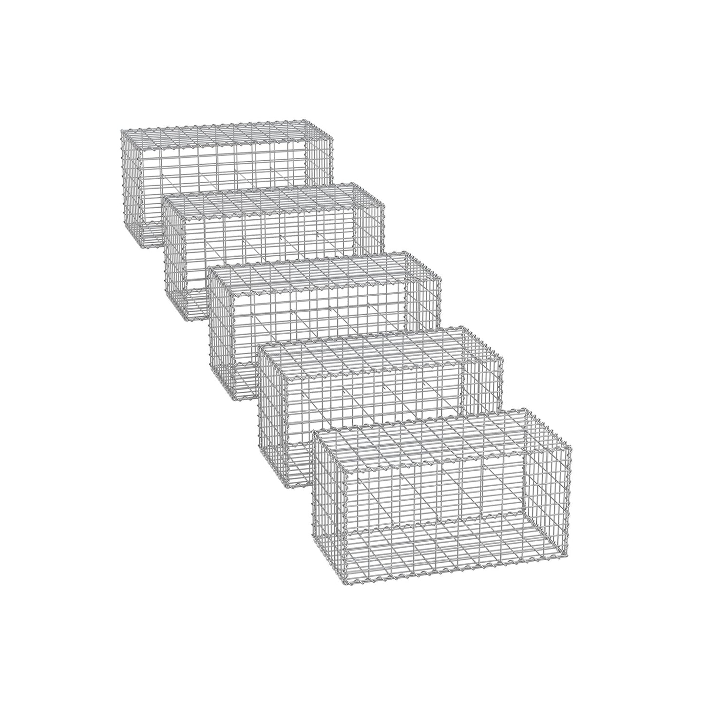 Drahtkörbe mit 5 x 10 cm Maschenweite 5er Set