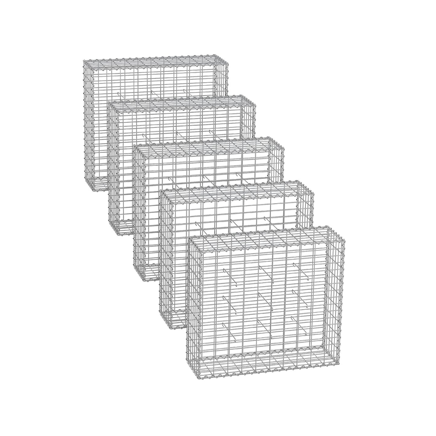 Gabionenkörbe mit 5 x 10 cm Maschenweite 5er Set