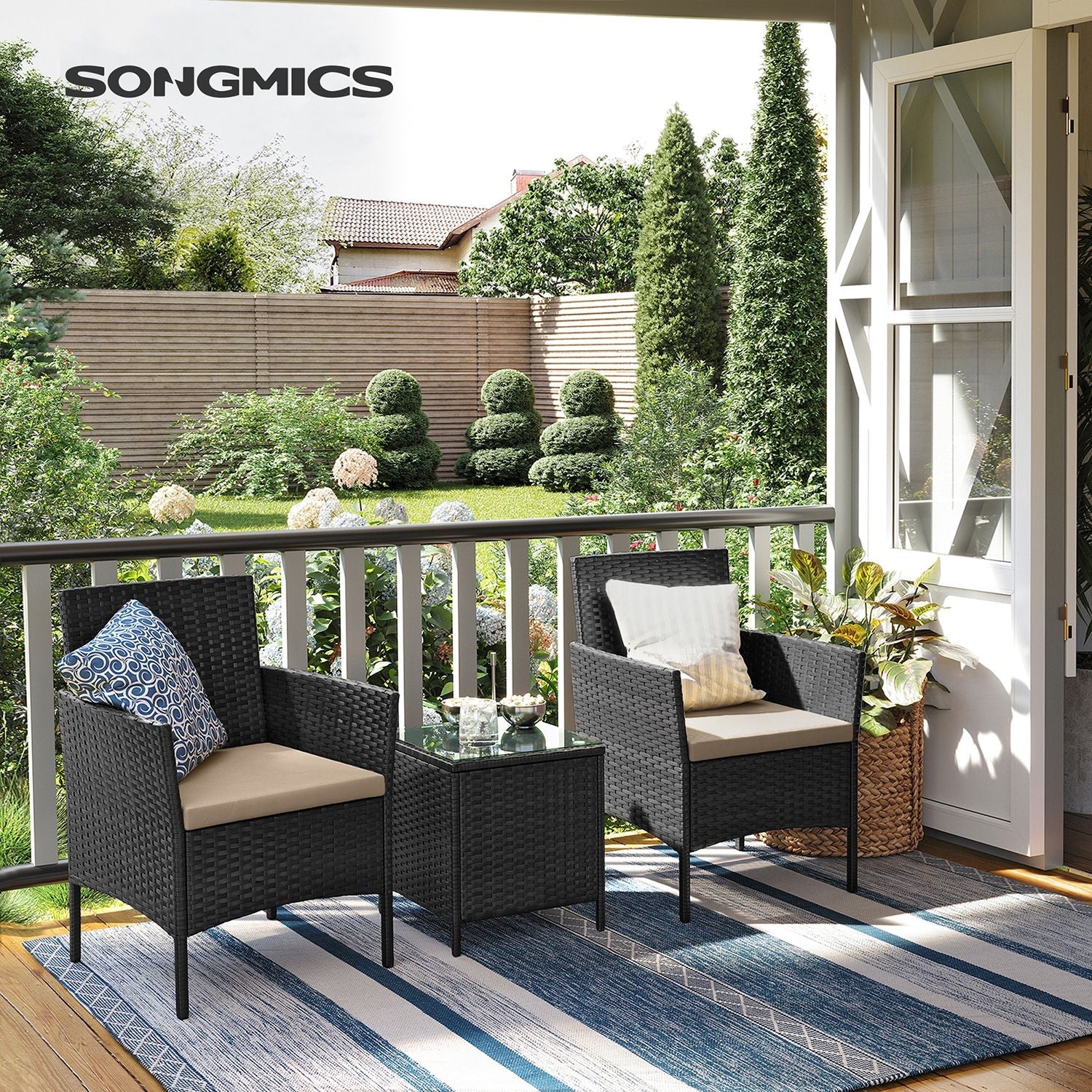 Gartenmöbel-Set mit Tisch und 2 Stühlen