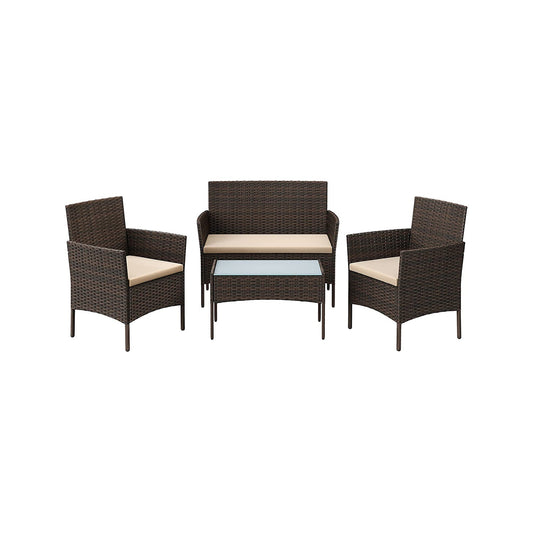 Balkonmöbel-Set 4-teilig