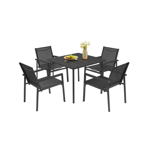 Gartenmöbel-Set 4 Stühle mit Tisch