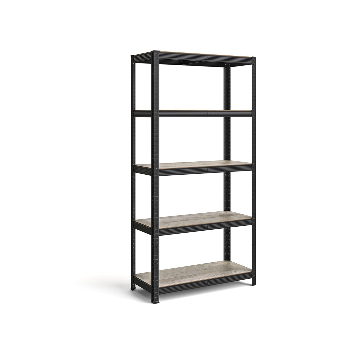 Standregal verstellbar mit 5 Ablagen 40 x 90 x 180 cm Greige-schwarz