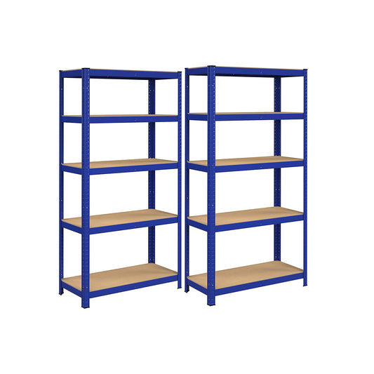 2er Set Lagerregal 180 cm hoch blau