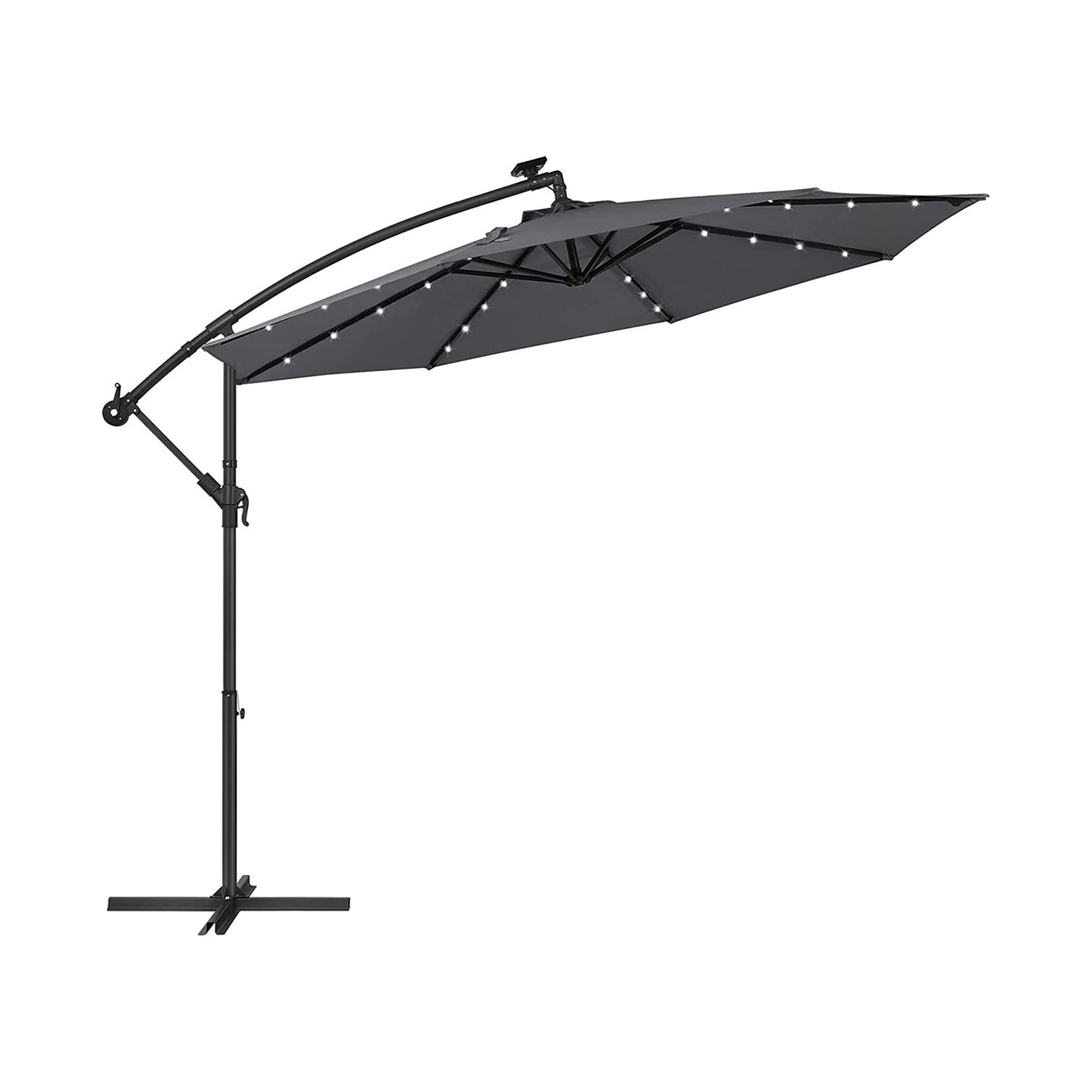 Sonnenschirm mit LED-Solar-Beleuchtung