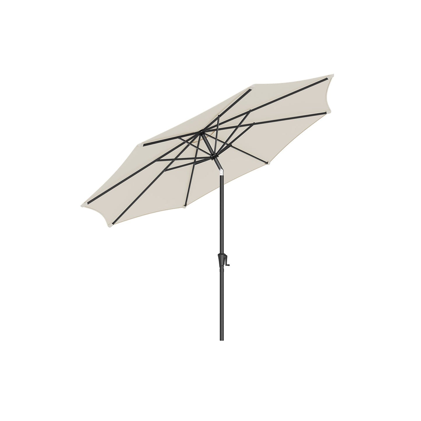 Sonnenschirm beidseitig um 30° knickbar beige
