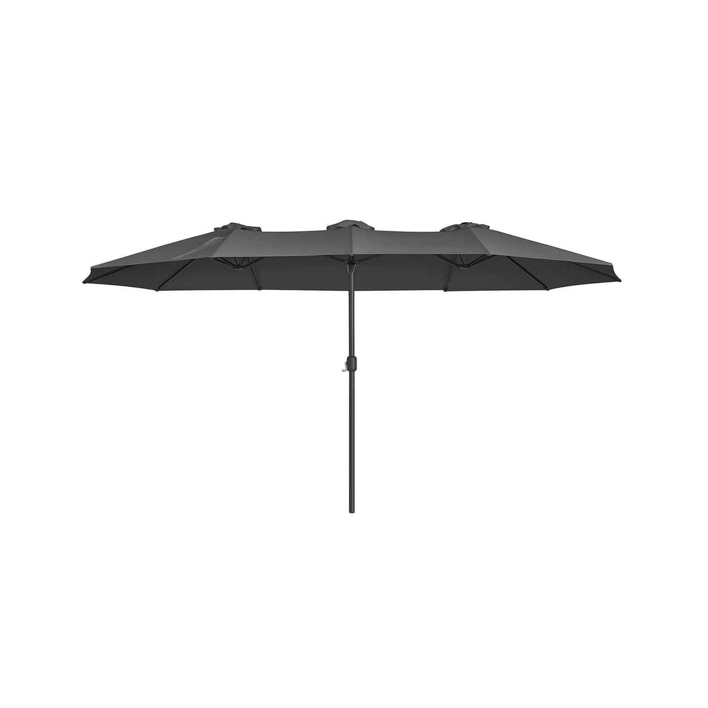 Sonnenschirm groß 460 x 270 cm Grau