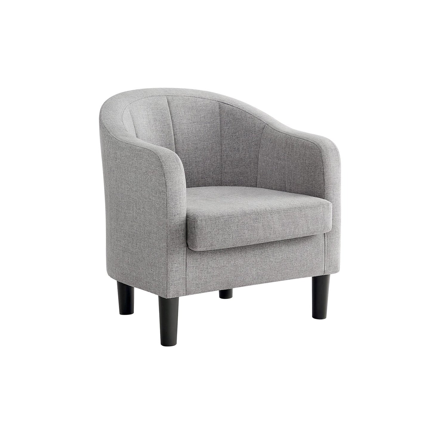 Sessel Bezug aus Leinenimitat modern grau