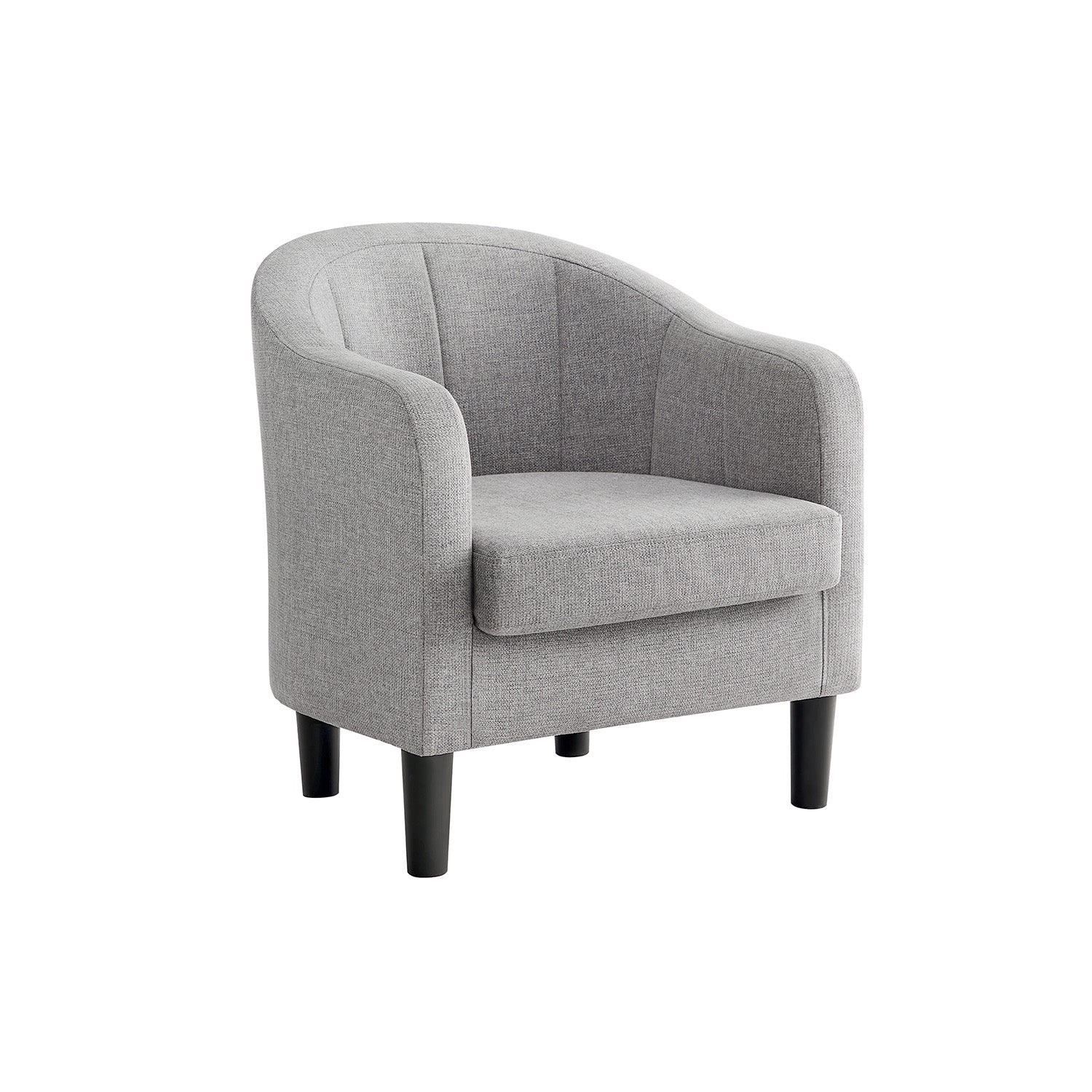 Sessel Bezug aus Leinenimitat modern grau