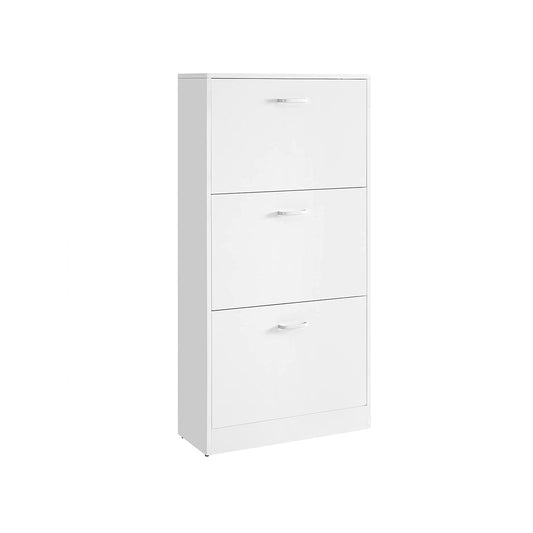Schuhschrank 3 Klappen Weiß