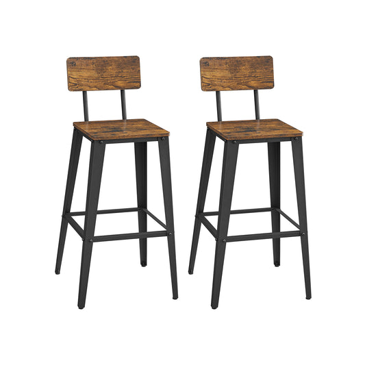 2er Set Barhocker mit Rückenlehne