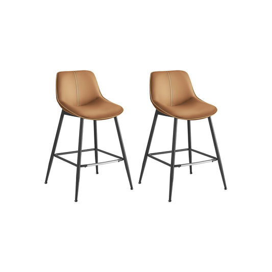 Barhocker 2er Set 62 cm hoch karamellbraun