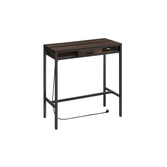Bartisch mit Ladestation und Schublade 40 x 99,8 x 104,6 cm