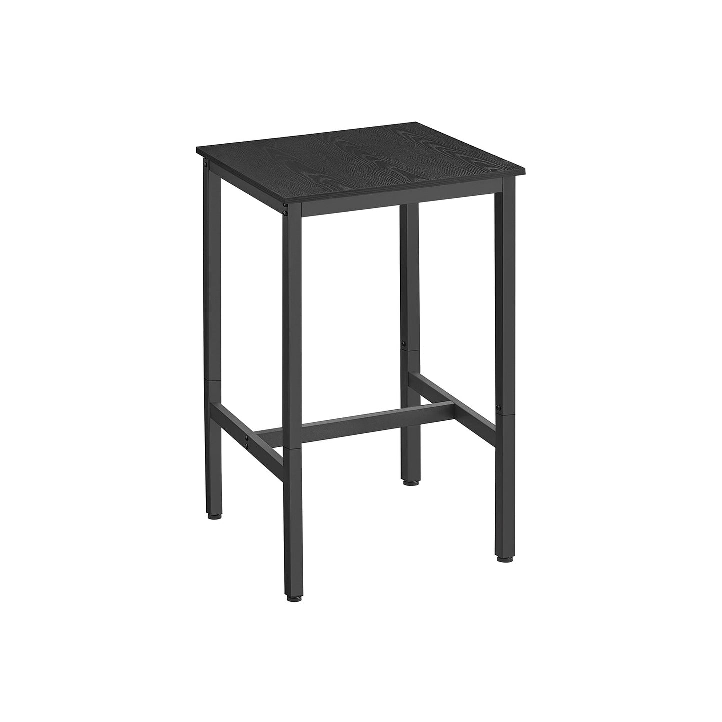 Bartisch mit Stahlgestell 60 x 60 x 92 cm ebenholzschwarz-schwarz