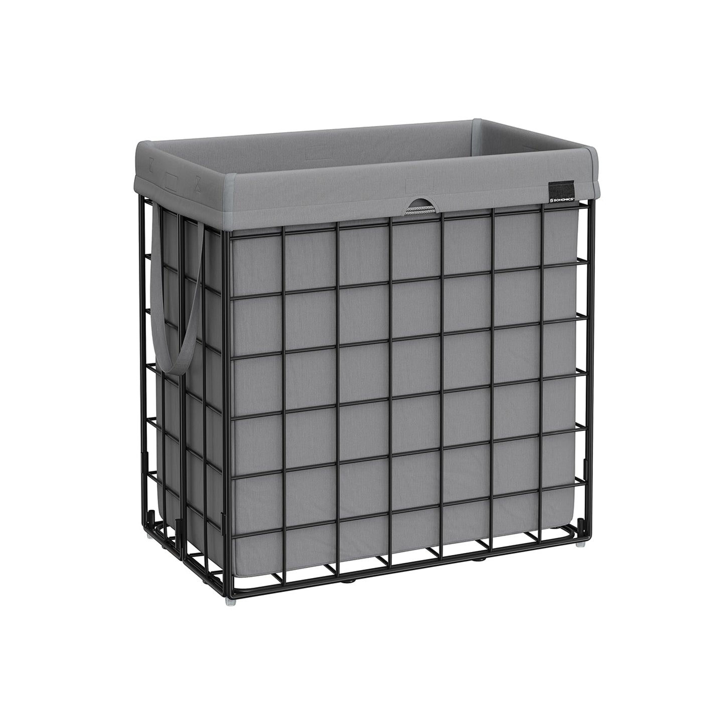 Wäschekorb 110L schwarz-grau