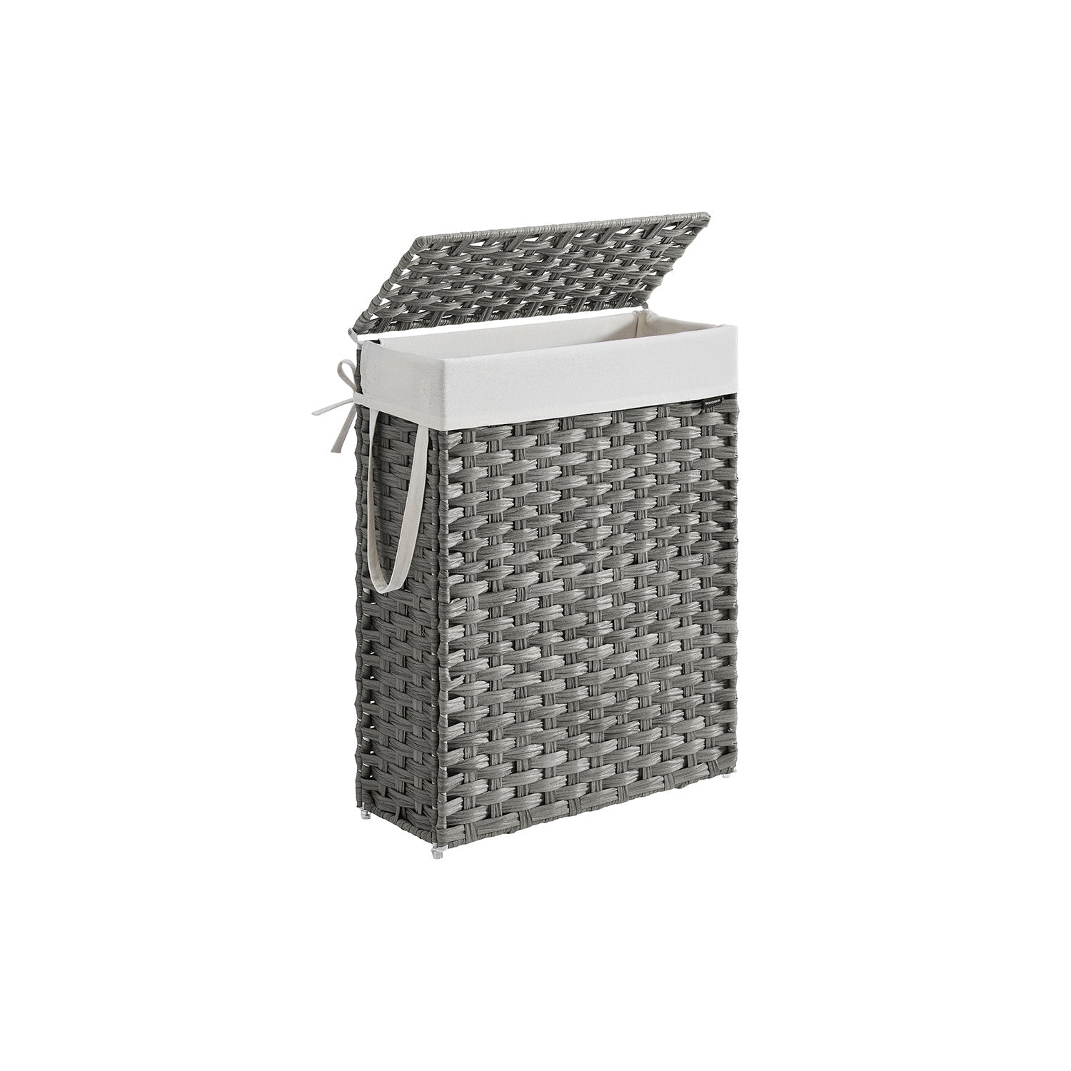 Wäschekorb aus synthetischem Rattan mit Deckel