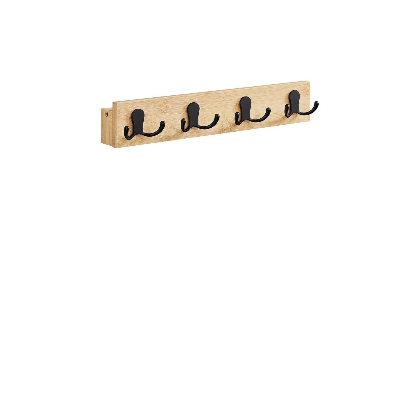 Wandgarderobe mit 4 Doppelhaken belastbar bis 16 kg naturbeige
