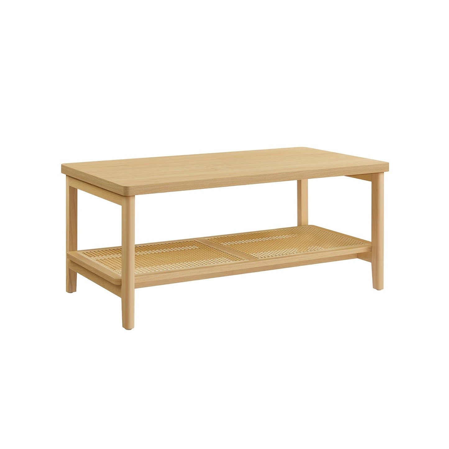 Couchtisch 2 Ebenen mit Stauraum Boho-Stil