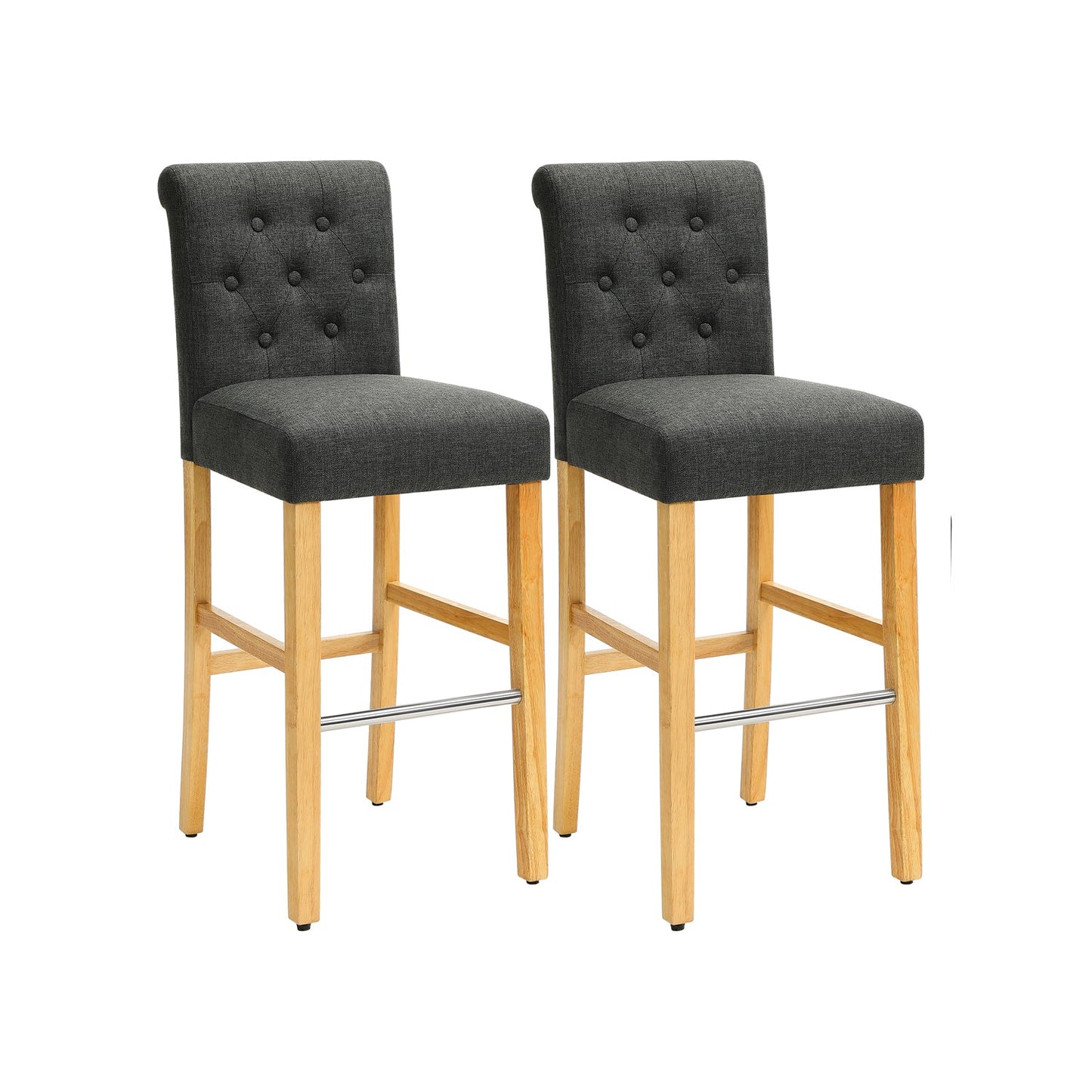 Barstühle mit Rückenlehne 2er Set