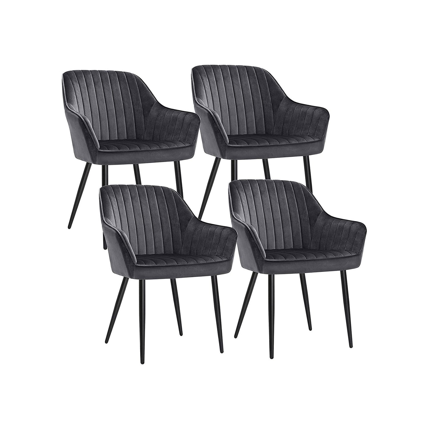 Esszimmerstühle 4er Set Grau