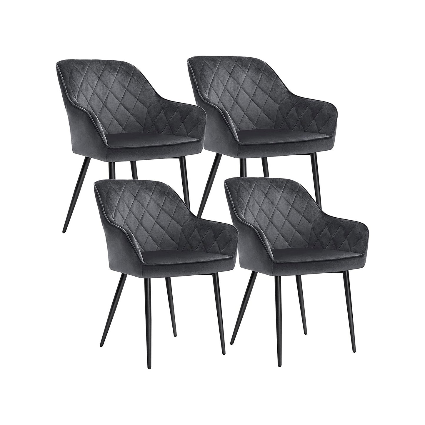 Polsterstühle 4er Set Grau