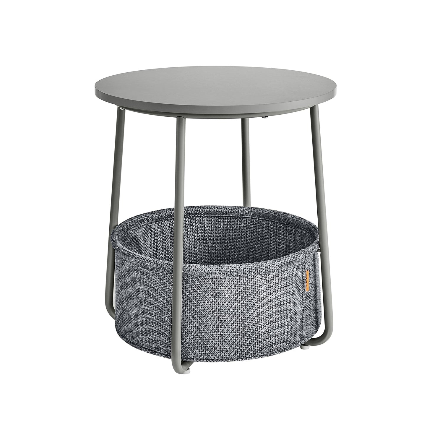 Beistelltisch mit Korb aus Stoff modern