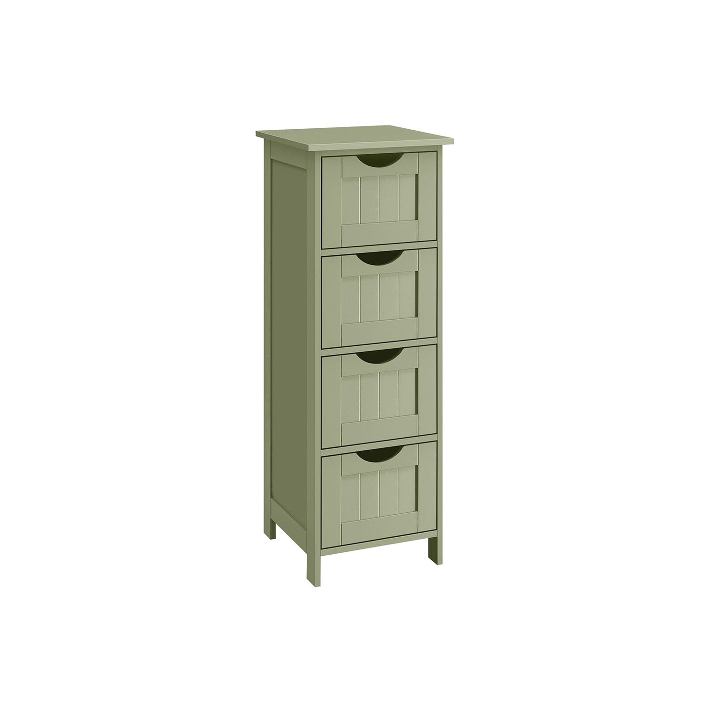 Badezimmerschrank 4 Schubladen 30 x 30 x 82 cm lorbeergrün