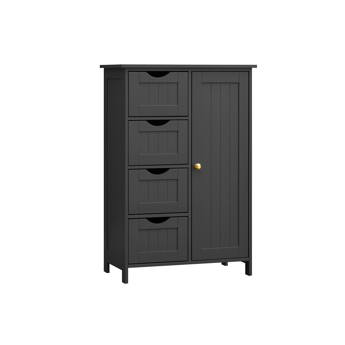 Badezimmerschrank 4 Schubladen 30 x 55 x 82 cm tintenschwarz