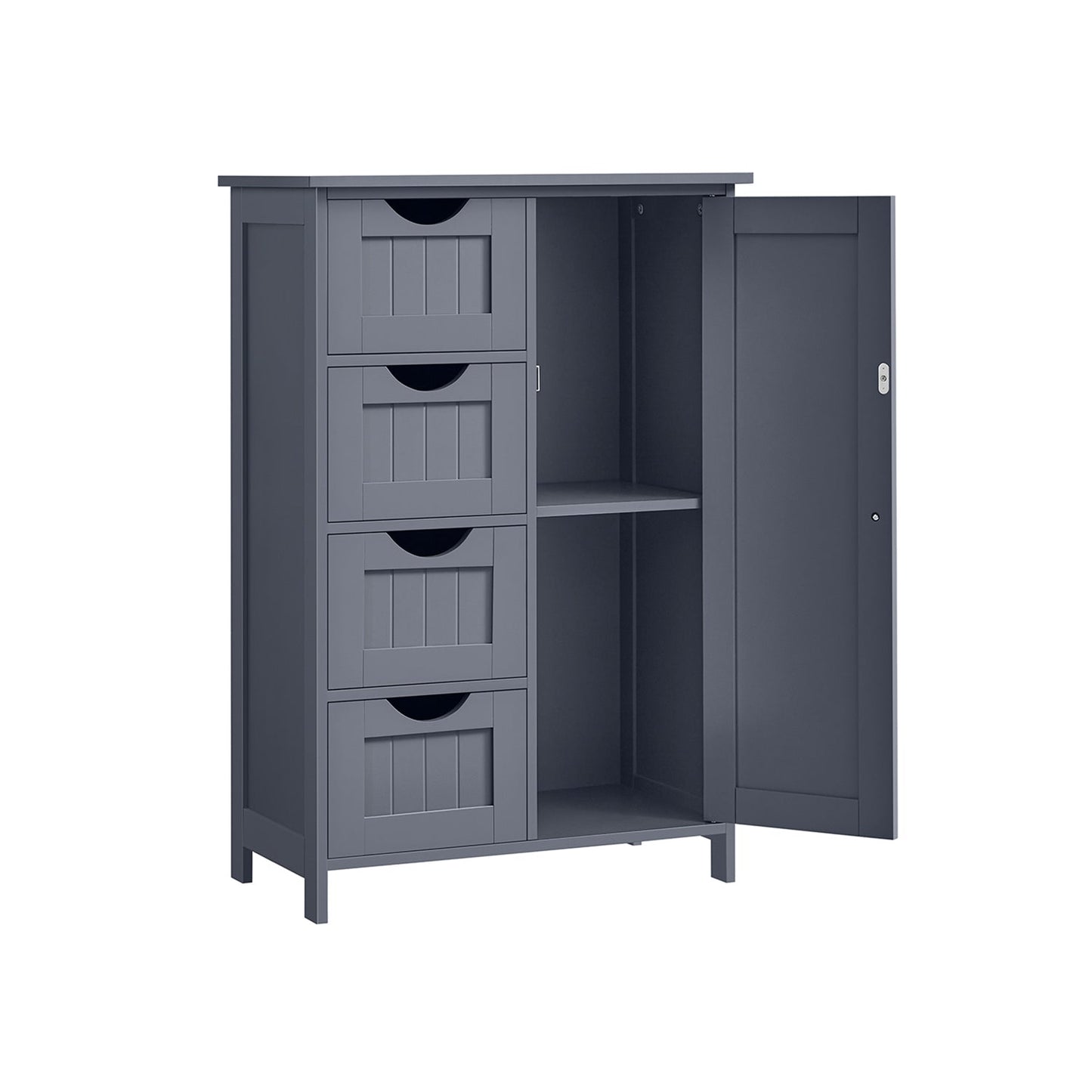 Schmaler Badschrank mit 4 Schubladen