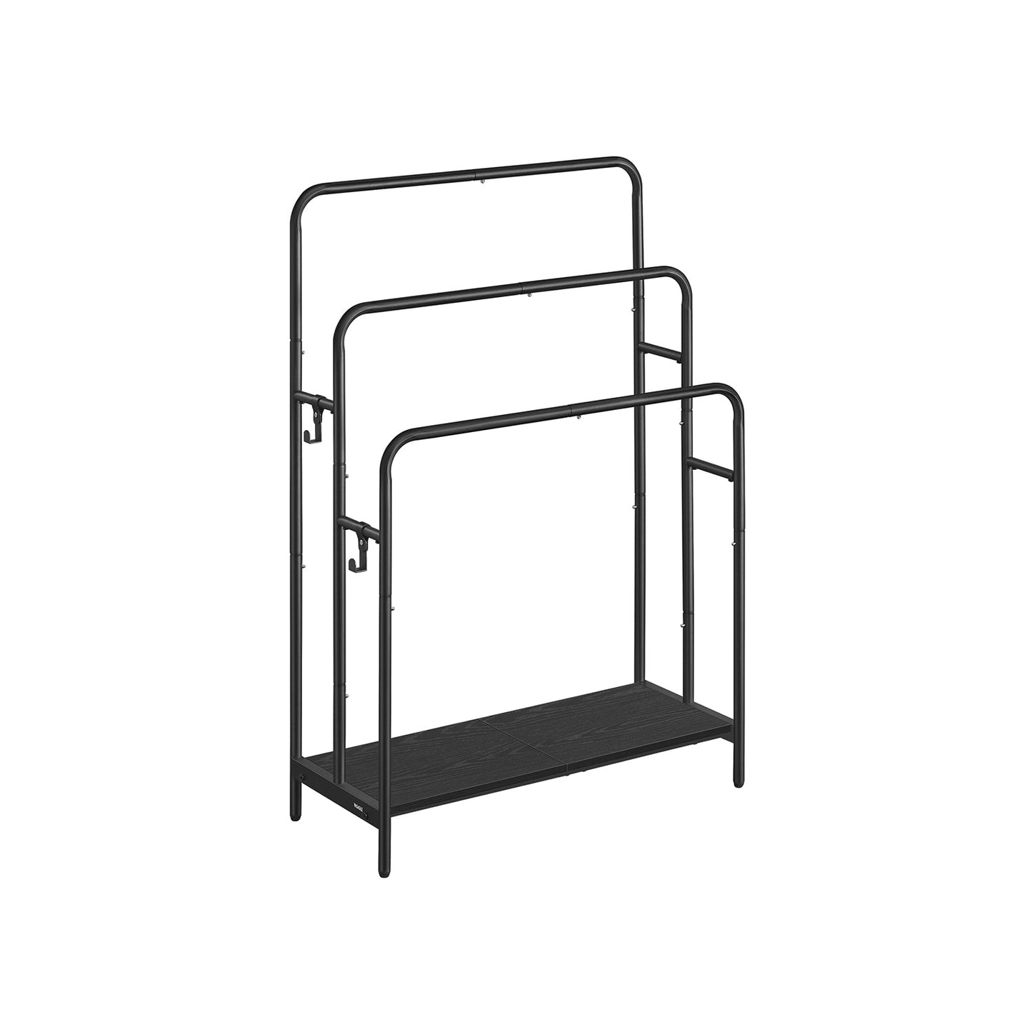 Handtuchhalter mit 3 Stangen tintenschwarz-ebenholzschwarz