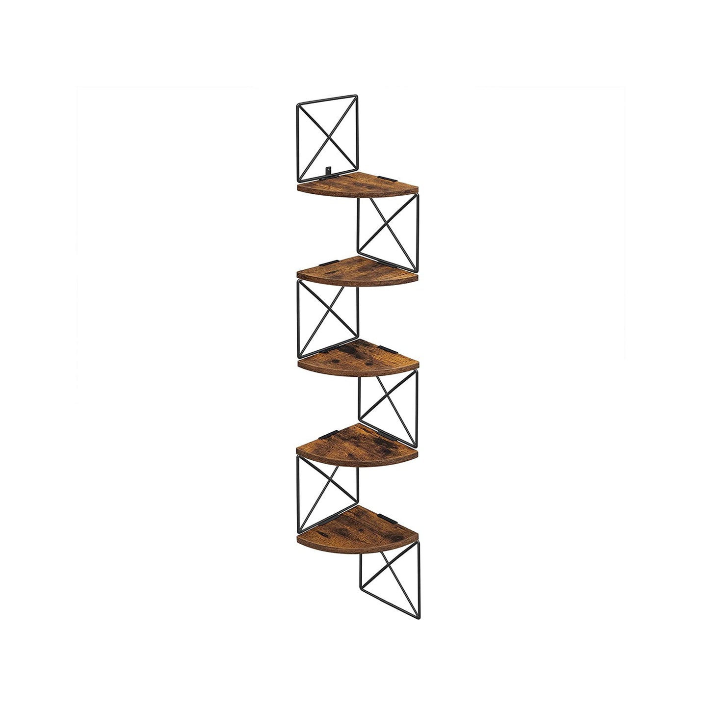 Eckregal mit 5 Ebenen Wandmontage