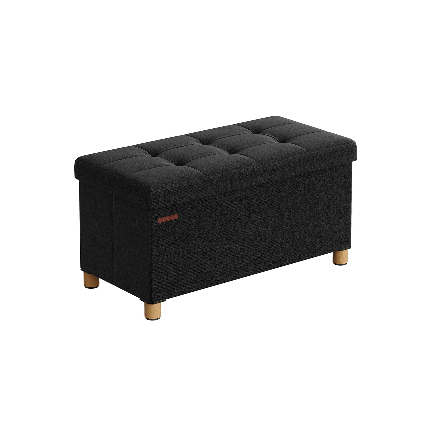 Sitzbank klappbar 38 x 76 x 40 cm mit Stauraum schwarz