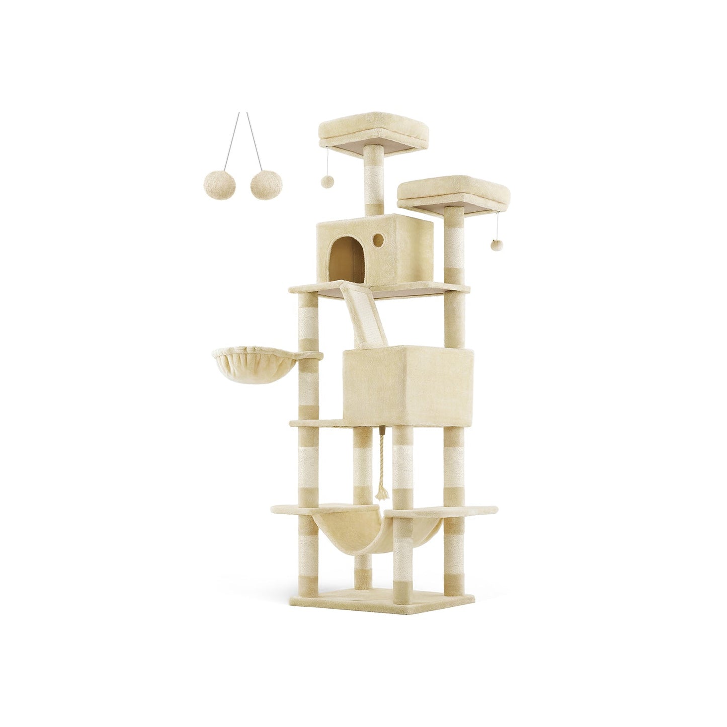 Kratzbaum groß mehrstöckig beige