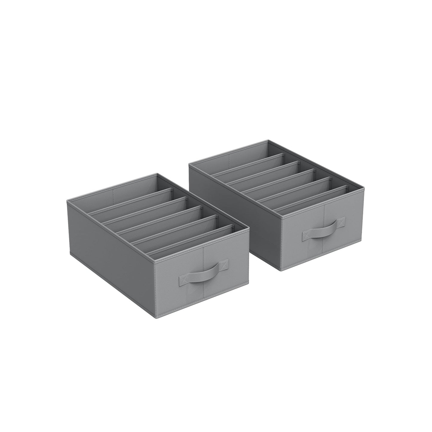 Kleiderschrank-Organizer 6 Fächer 2er Set taubengrau