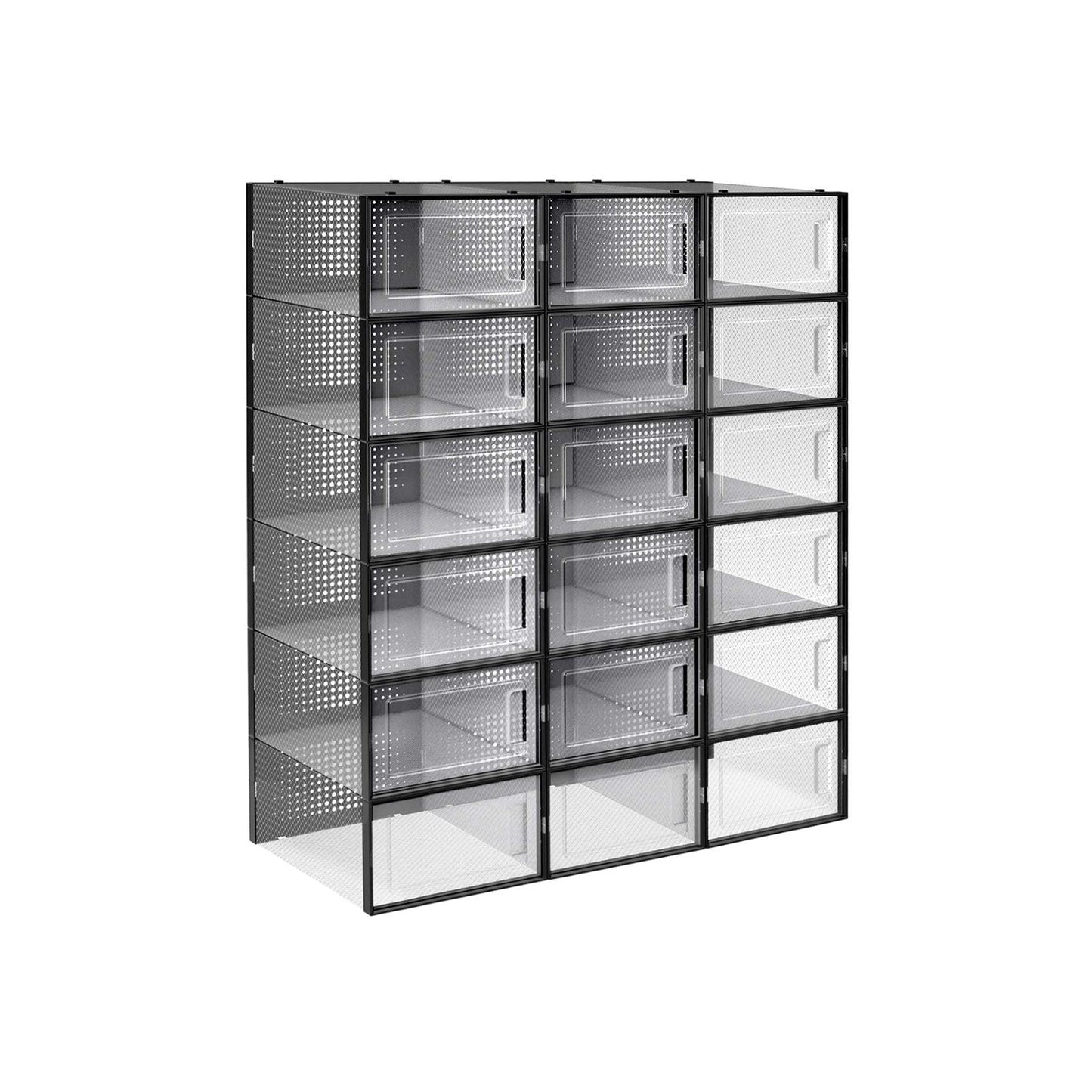 Stapelbare Schuhboxen 18er Set